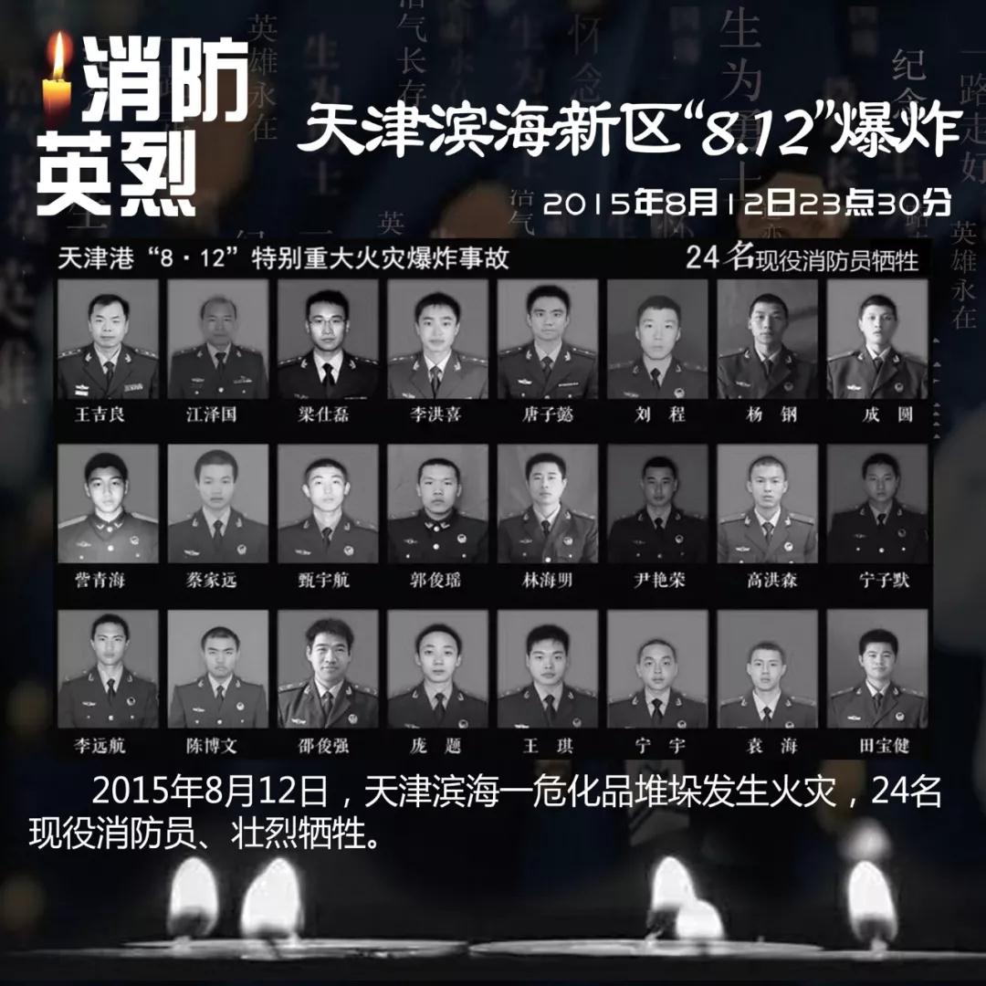 铭记英雄 2015年天津滨海西区"8.12"爆炸24名勇士