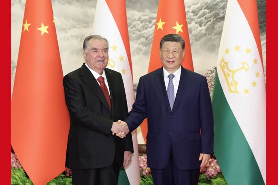 习近平同塔吉克斯坦总统拉赫蒙会谈