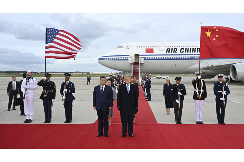 习近平抵达华盛顿对美国进行国事访问