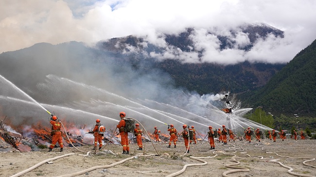 西藏森林消防总队林芝市支队：圆满完成“应急使命·西藏2023”抗震救灾实战化演习