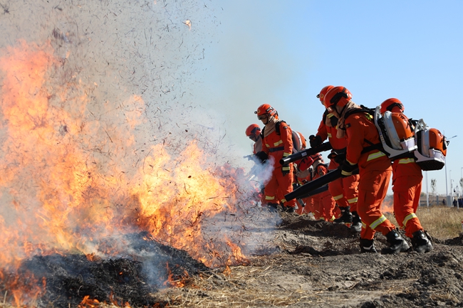 黑龙江消防救援机动总队大庆支队扎实开展森林（草原）灭火实战化训练