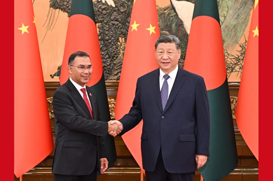 习近平会见孟加拉国总理塔里克